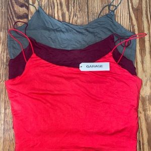 Garage cropped bungee camis